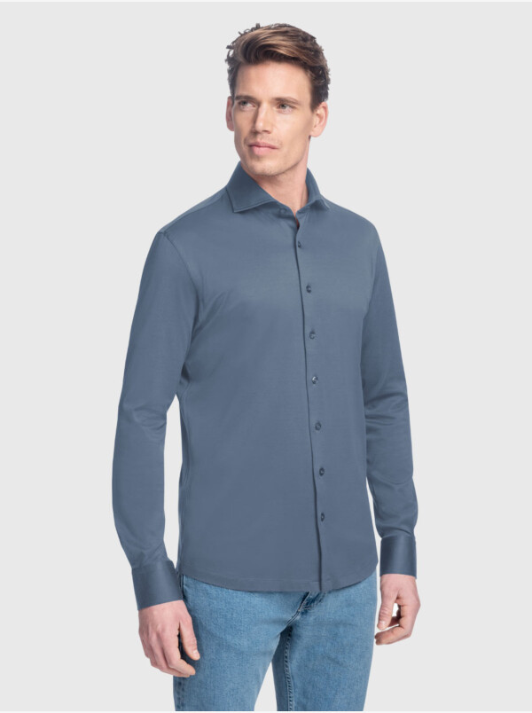Bergamo Jersey Shirt, Stone blue
