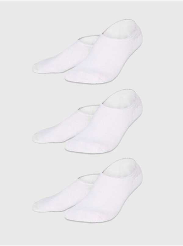 Palma Invisible Sneaker Socken, 3er-Pack Weiß