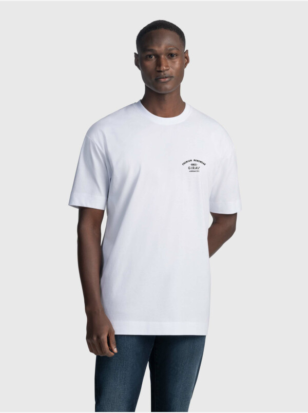 Ohio oversized T-Shirt mit Logo, Weiß