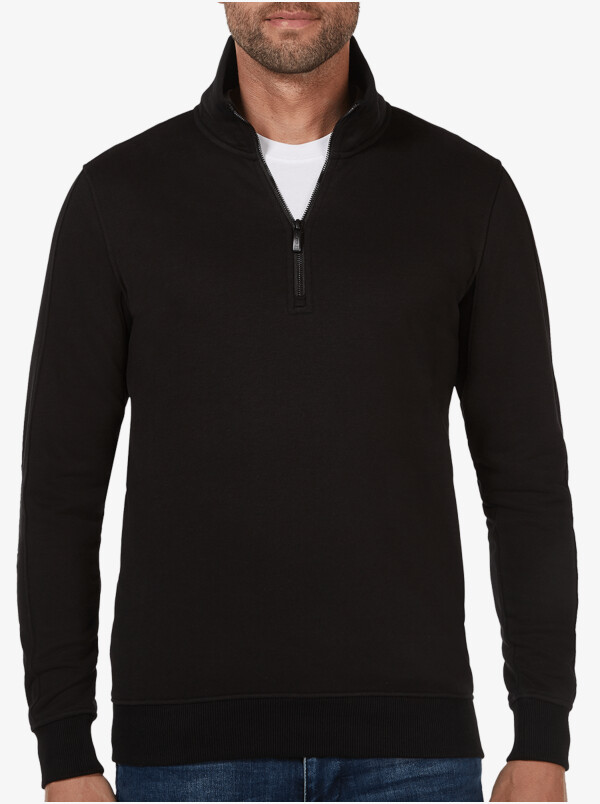 Yale Sweatshirt mit Reißverschluss, Schwarz