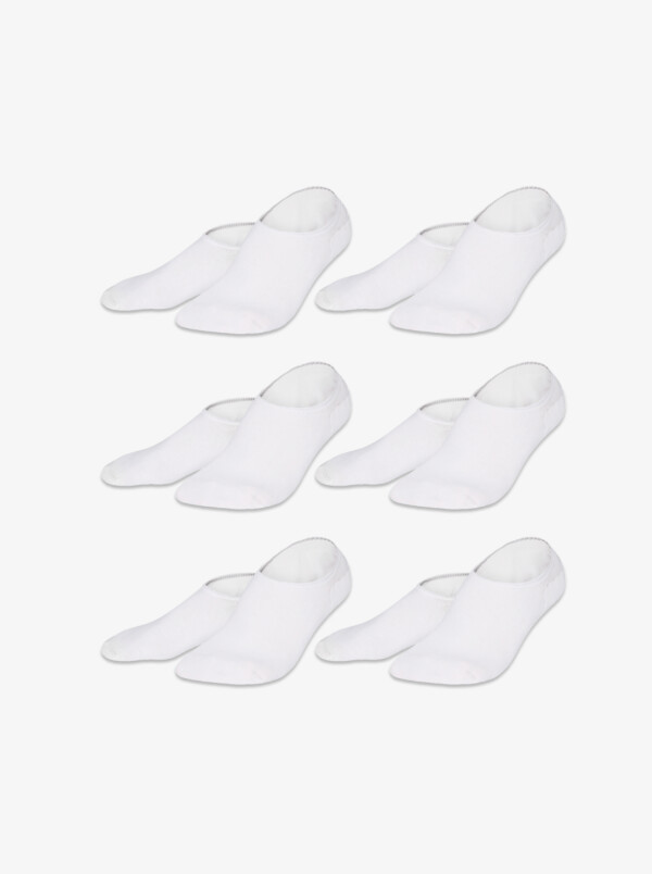 Palma Invisible Sneaker Socken, 6er-Pack Weiß