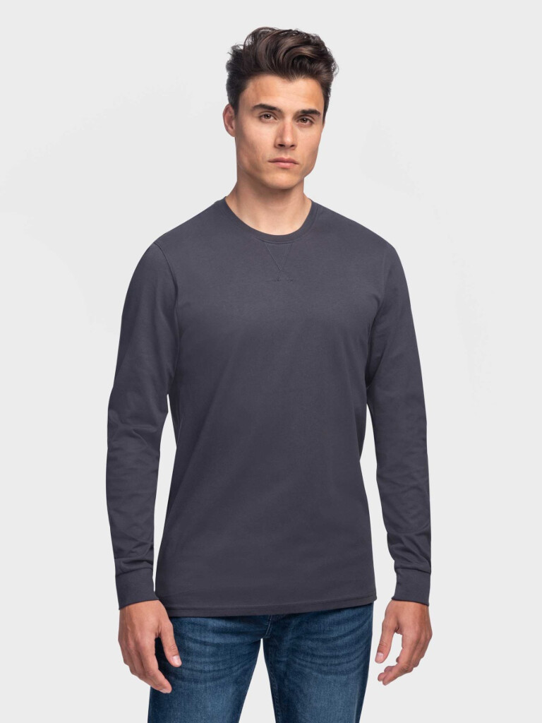 Toronto Longsleeve T-shirt, Dark Grey für Herren, extra lang - Girav