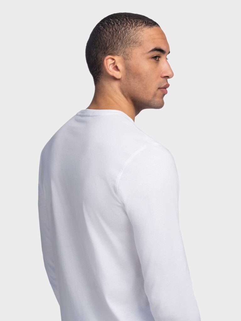 [Jetzt kostenloser Versand!] Toronto Longsleeve T-Shirt, Weiß für Herren, extra lang - Girav