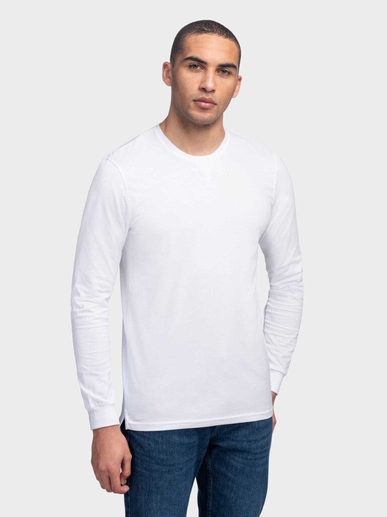 Toronto Longsleeve T-Shirt, Weiß für Herren, extra lang - Girav | Rundhalsshirts
