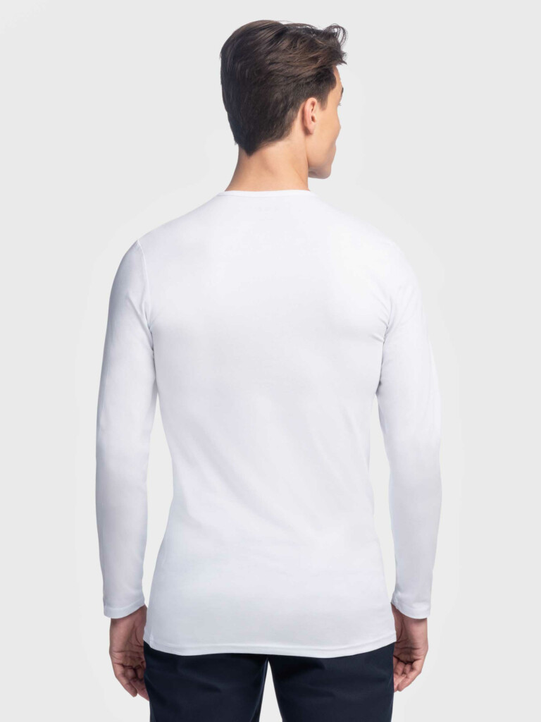 London Langarmshirt, 1er-Pack extra für weiß lang - Girav Herren